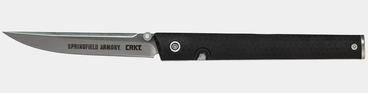 CRKT CEO Thumbstud Black, with Springfield Armory Logo