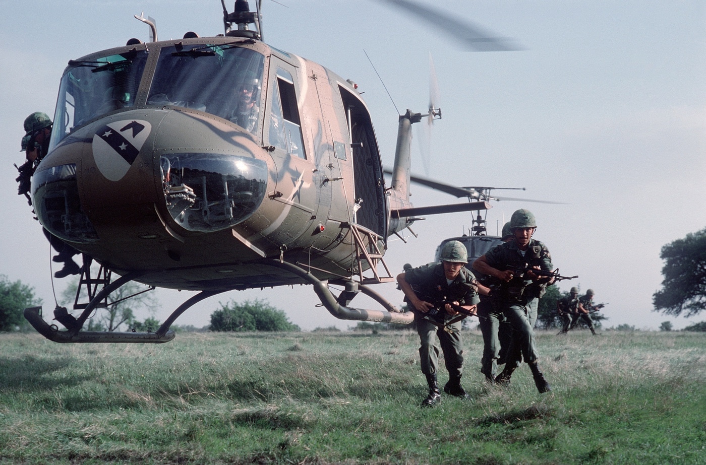 soldiers in 1st Cavalry Division in Bell UH-1 Iroquois