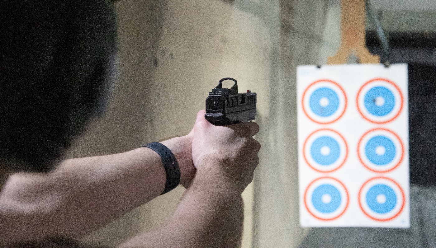 testing the Springfield Armory XD Mod.3 at the shooting range