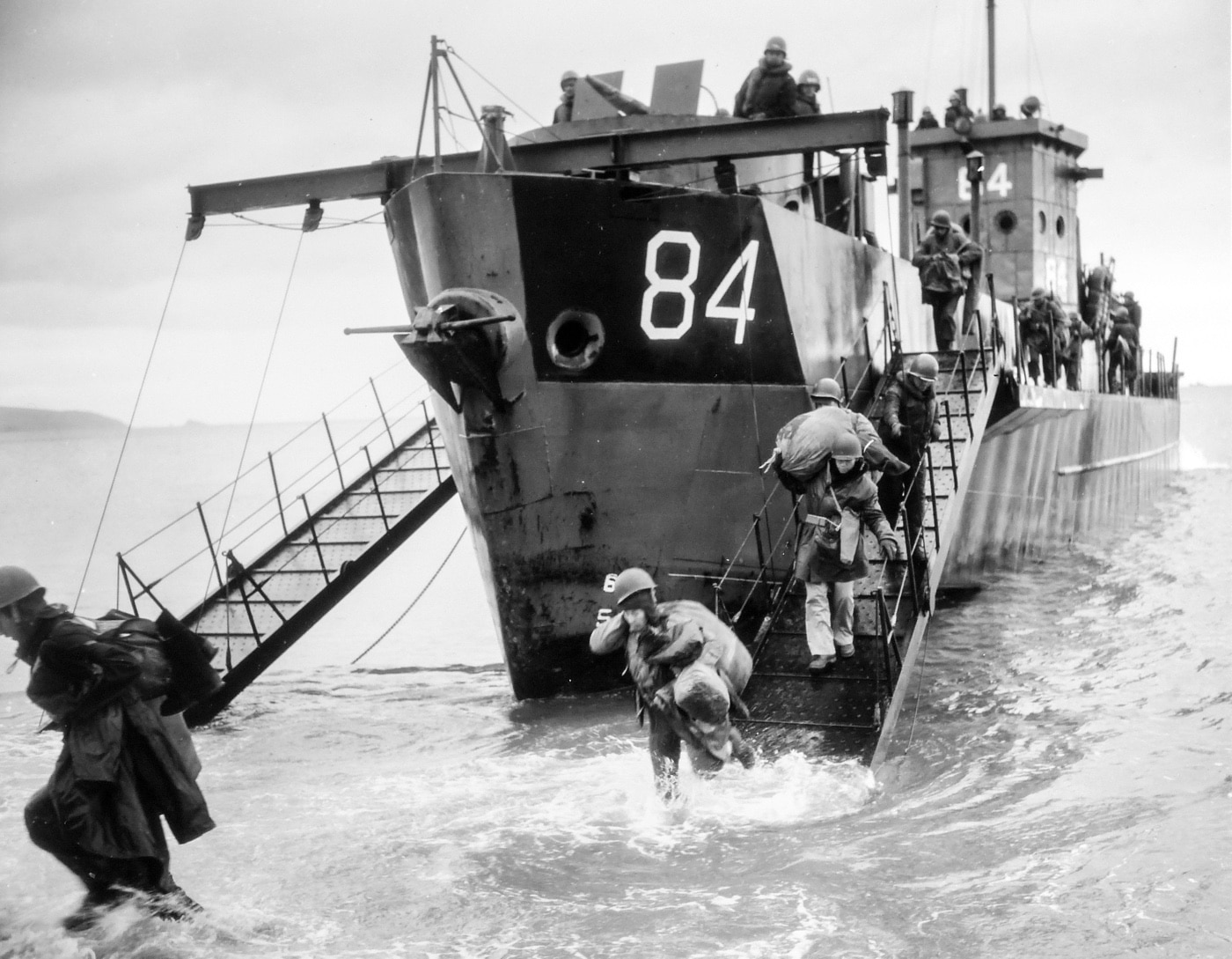 LCI at Slapton Beach 1944 A convoy of landing ships zigzagged across the English Channel to avoid U-boat attacks during Exercise Tiger. Despite these maneuvers, torpedoes from German forces found their mark, leaving the convoy in disarray. Survivors recalled the devastating scenes on deck as chaos unfolded.