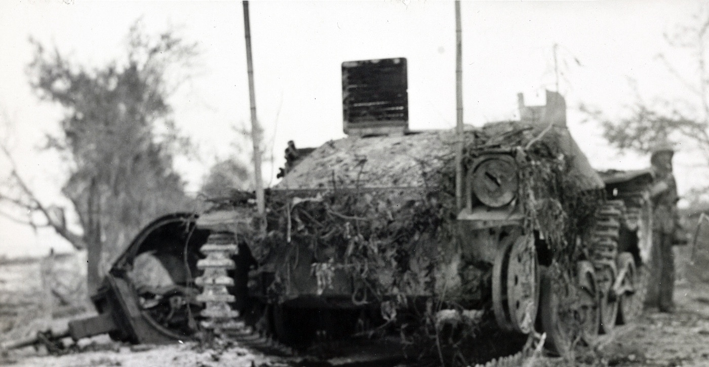 Type 95 tank destroyed on Saipan