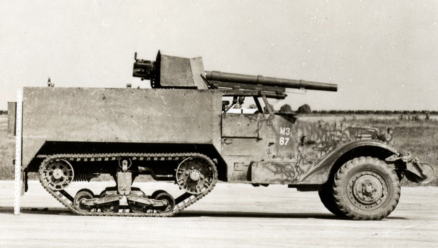 U.S.M.C. M3 gun motor carriage with 75mm M1897M4 gun