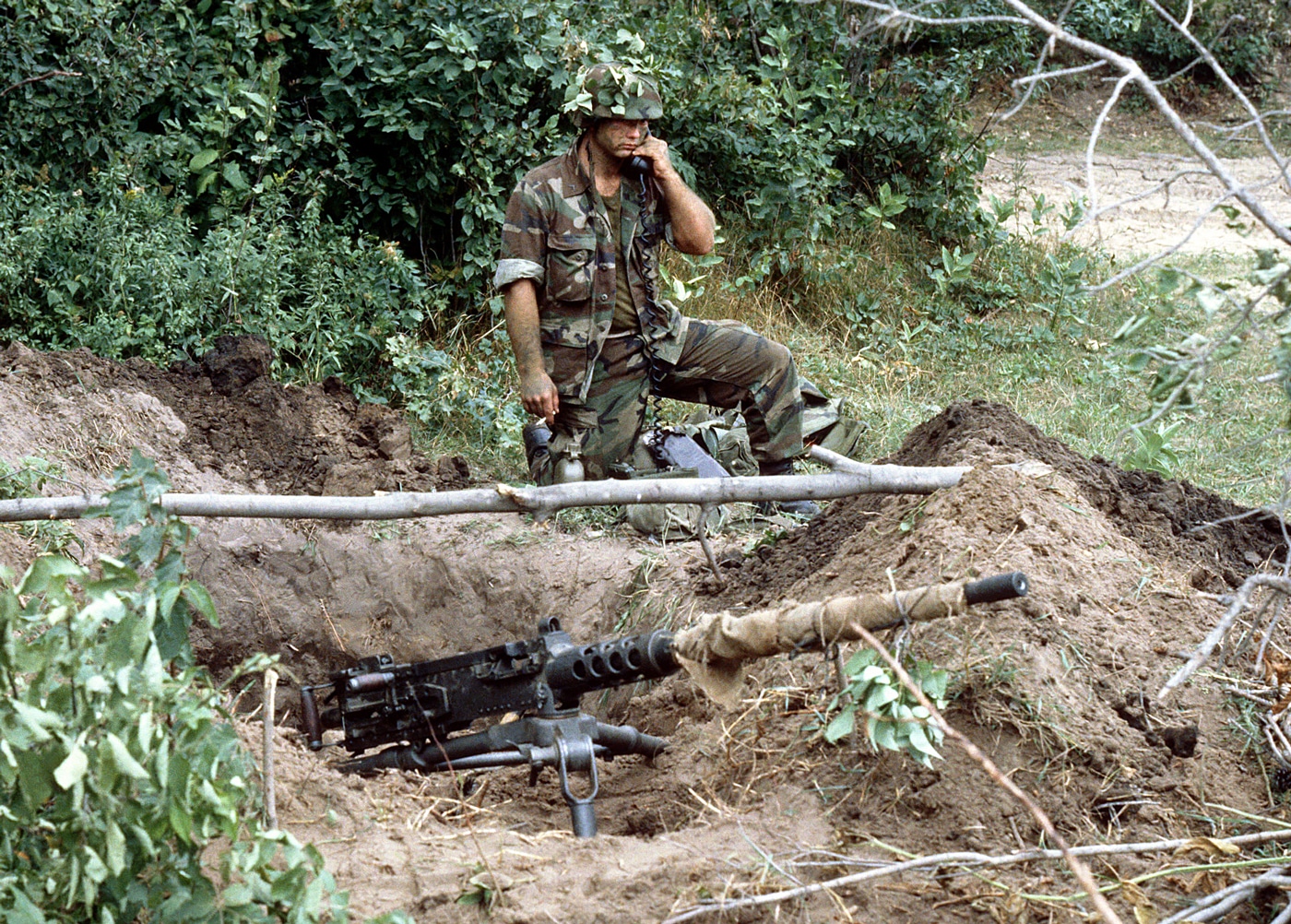 US Marine machine gun nest Fort McCoy