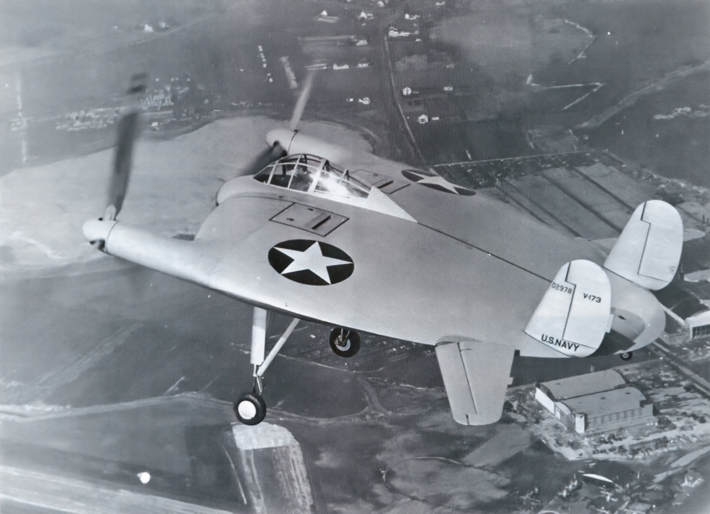 Vought V-173 Flying Pancake during December 1942 test flight