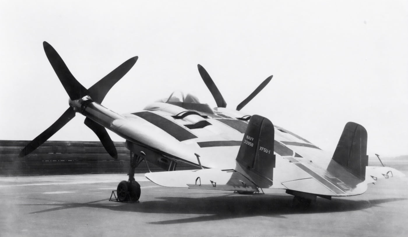 Vought XF5U rear view