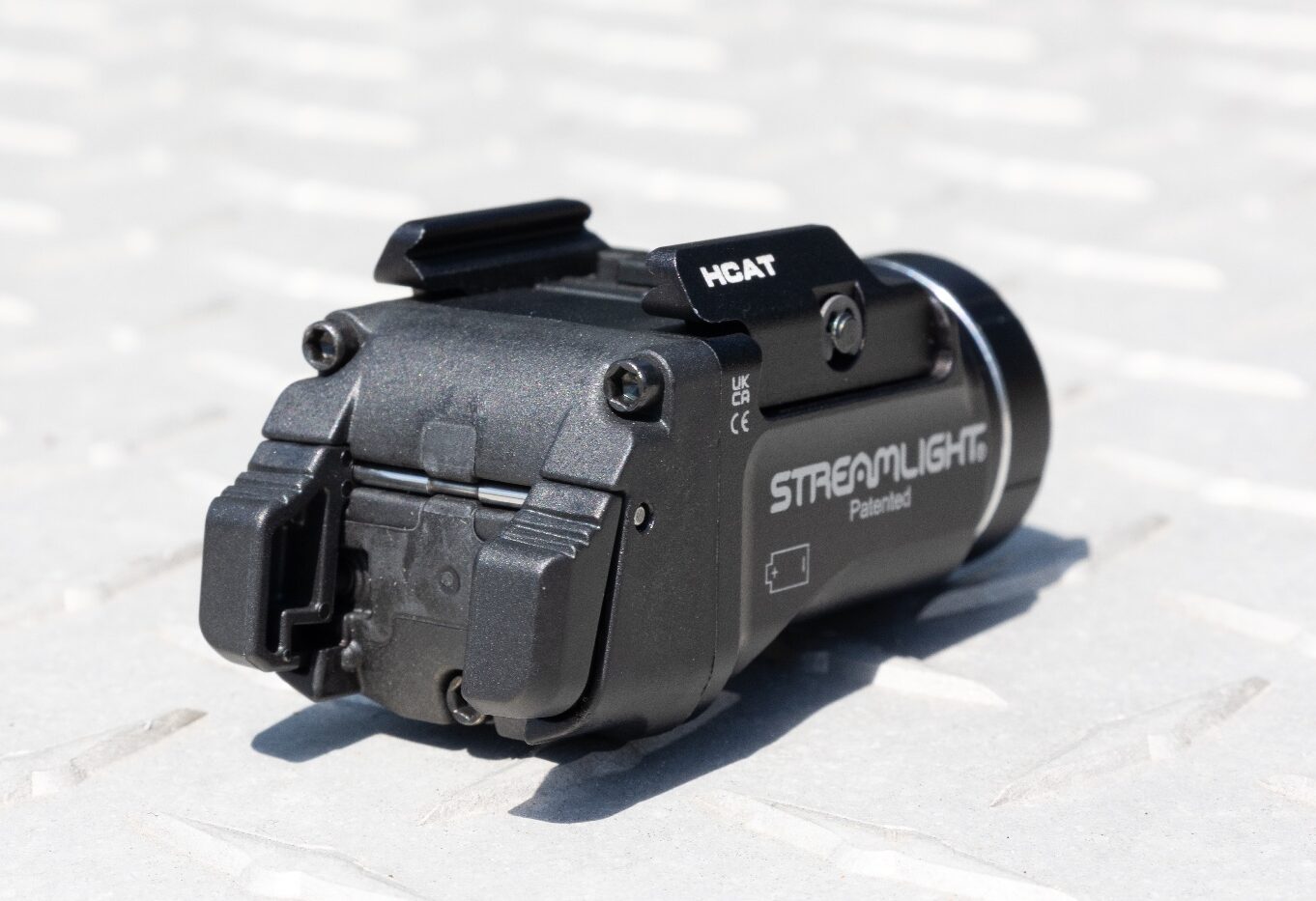 controls on the Streamlight TLR-7X Sub USB tactical flashlight