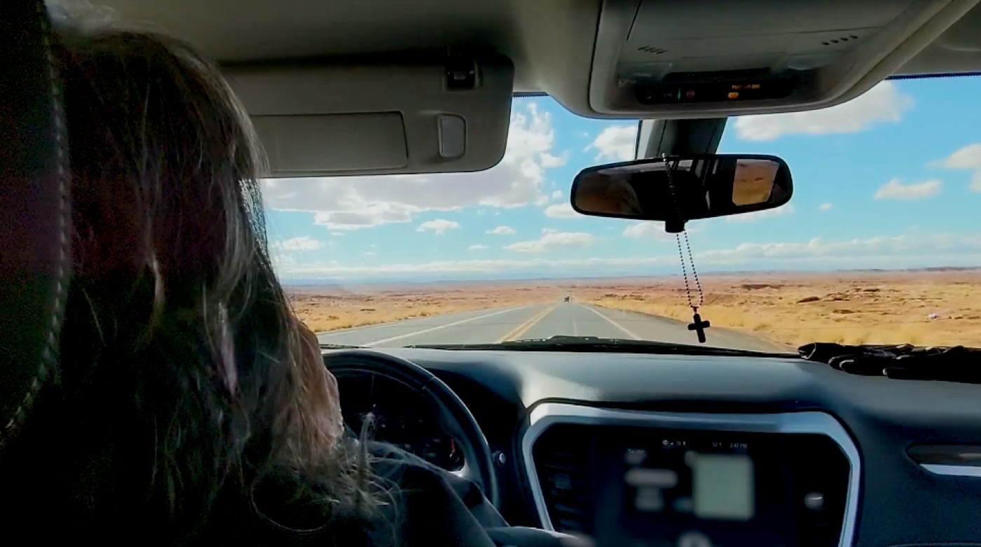 driving alone on an Arizona road self defense