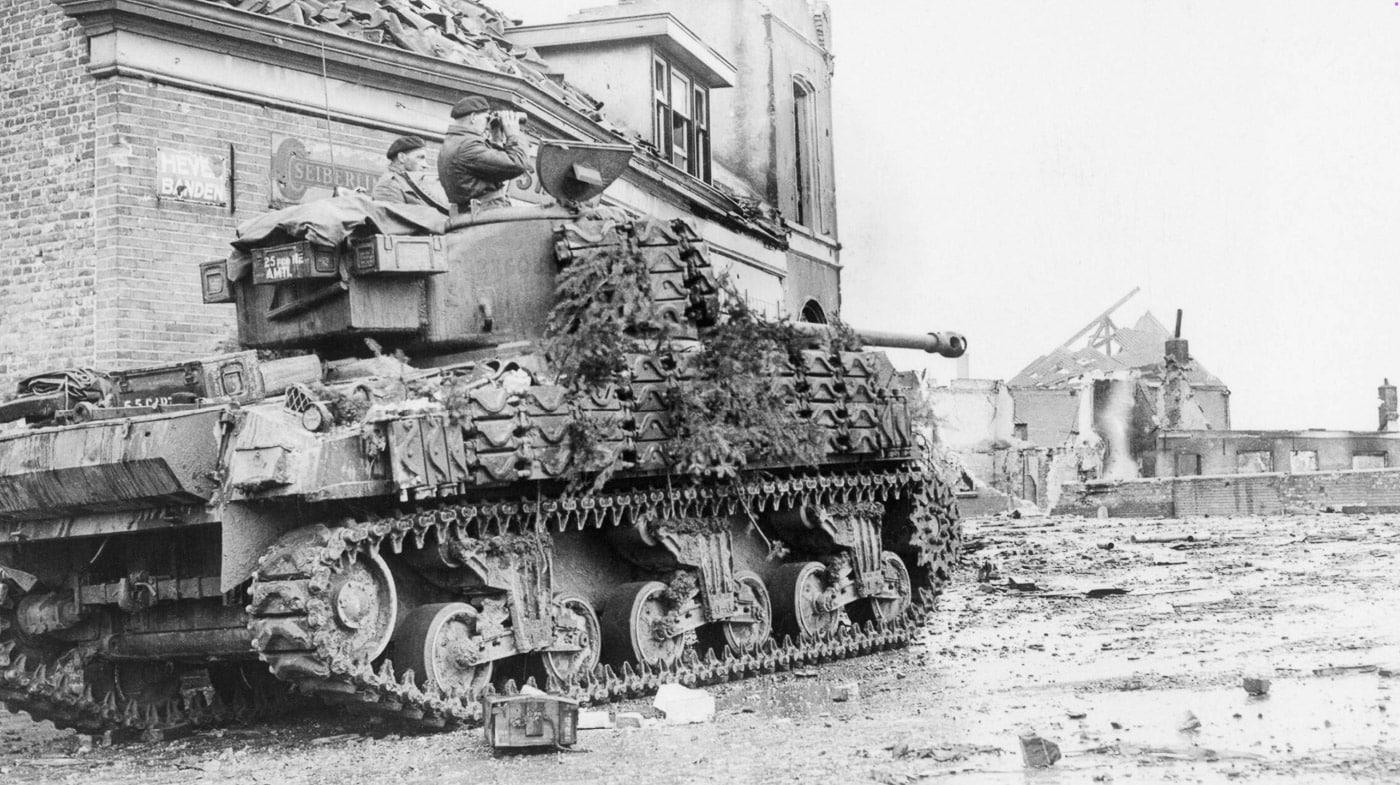 10th Armoured Cavalry Brigade Polish Moerdijk Netherlands Sherman Firefly