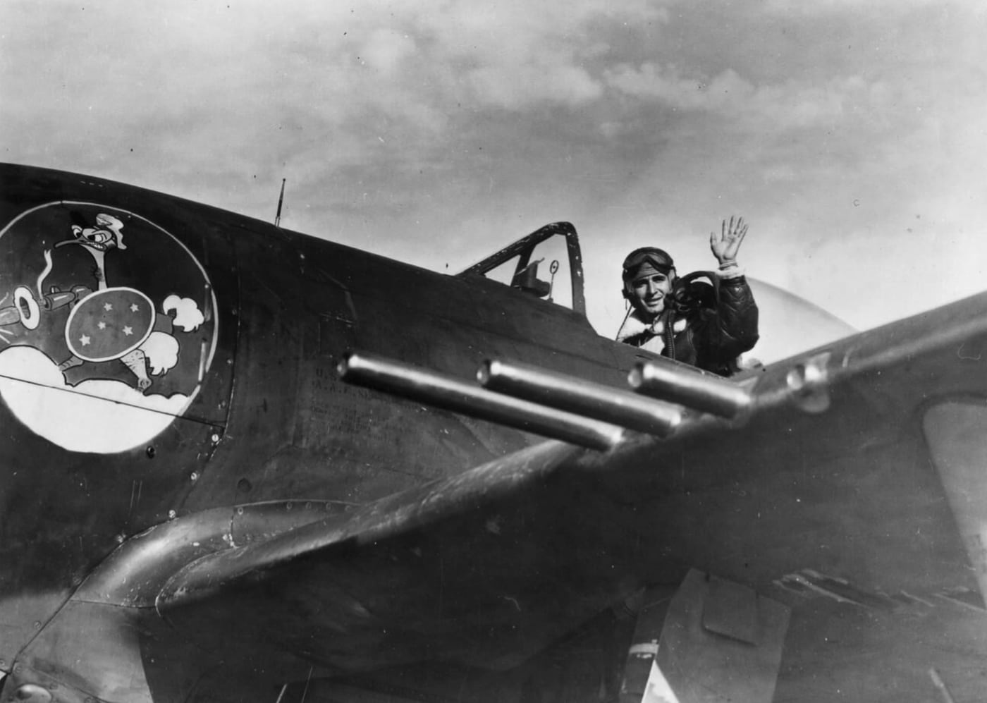 With a casual wave and a smile, 2d Lt. Jorge Taborda looks every bit the ace pilot in his P-47 Thunderbolt. His parked aircraft seems to hum with anticipation, like it’s saying, “Let’s go, Jorge!” As one of Brazil’s 48 heroic pilots in the U.S. 12th Air Force, he brought skill and charm to the skies of Italy. If planes could talk, his Thunderbolt might say, “We make a great team, don’t we?”