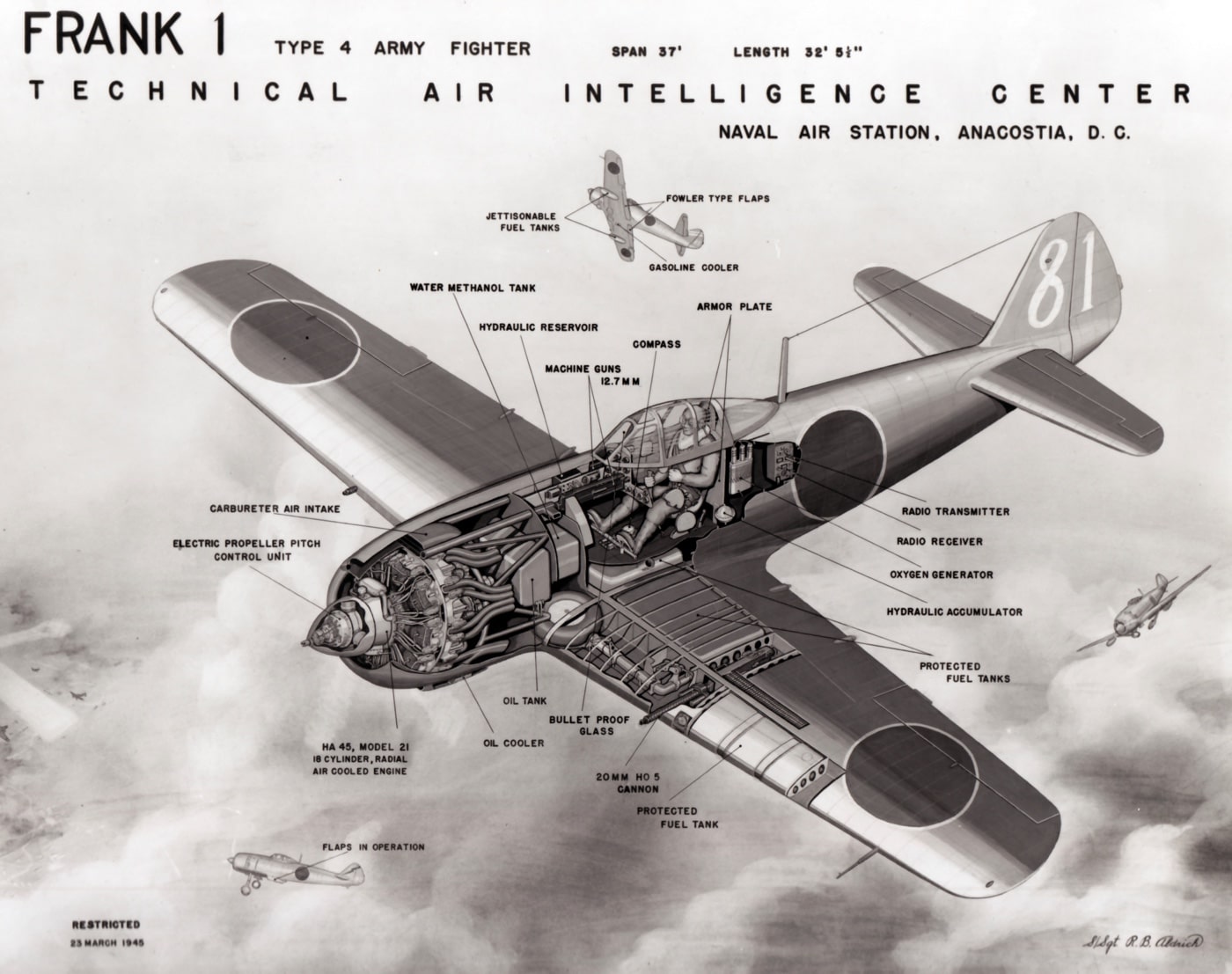 recognition poster Mitsubishi Zero developed by Technical Air Intelligence Unit