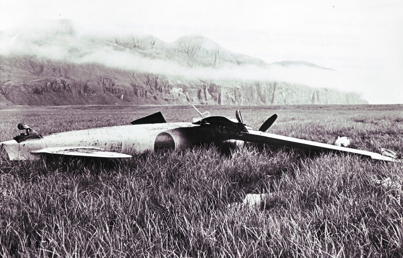 recovered Zero fighter in the Aleutian Islands