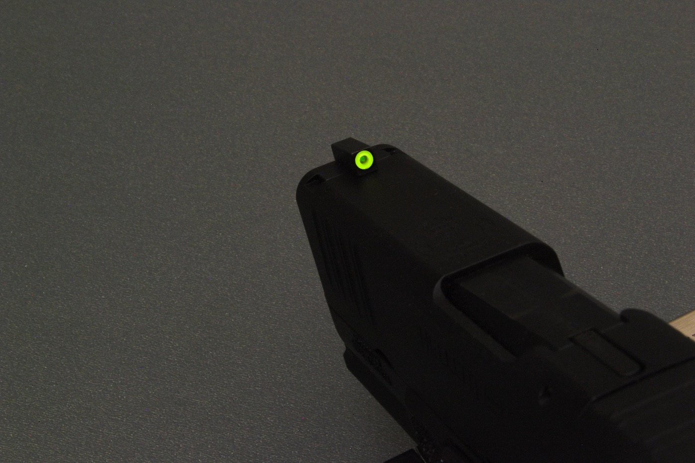 tritium sights on a pistol