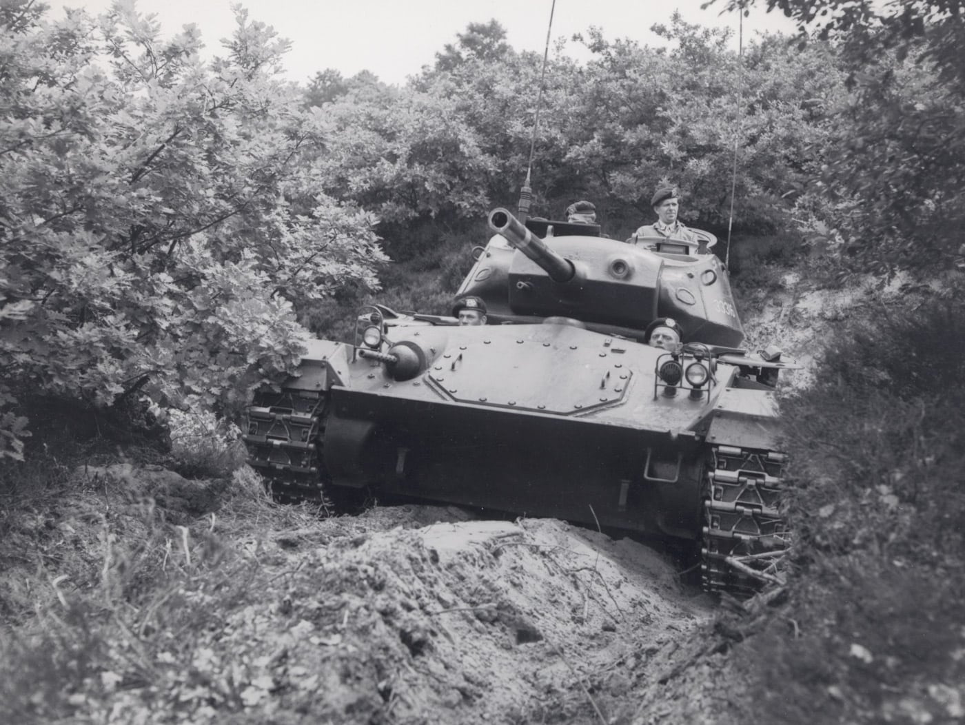 M24 Chaffee tank during training exercise