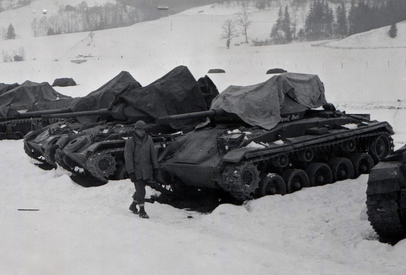 M24 Chaffee tanks in the snow New York National Guard