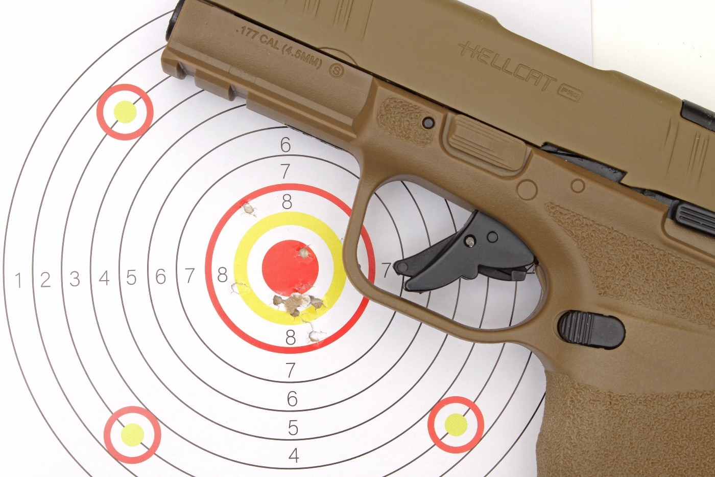 Springfield Armory Hellcat Pro BB gun tested with shooting target