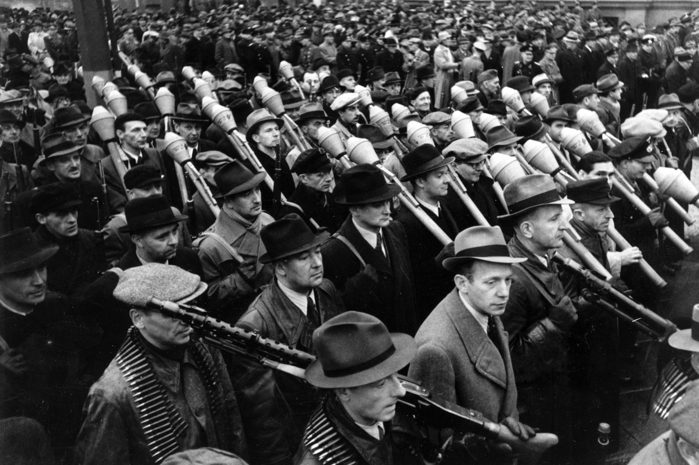 Volkssturm on parade in Berlin Germany