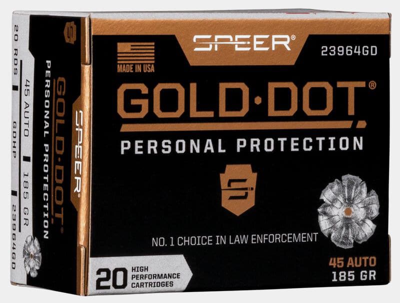 Speer Gold Dot Personal Protection 45 Auto 185 gr.