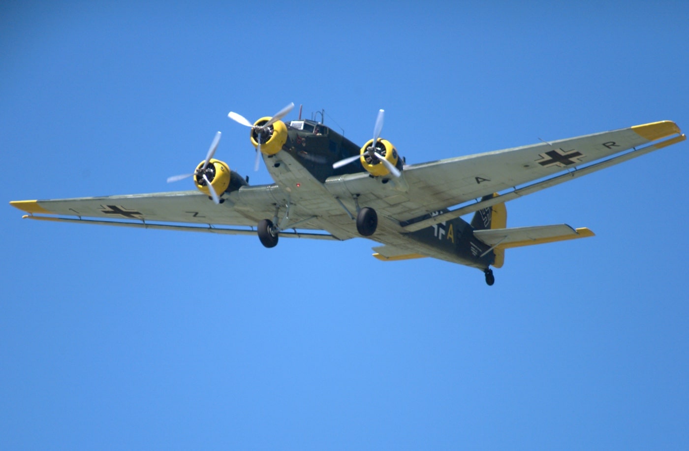 restored Ju 52 in flight at Dayton Ohio airshow in 2003