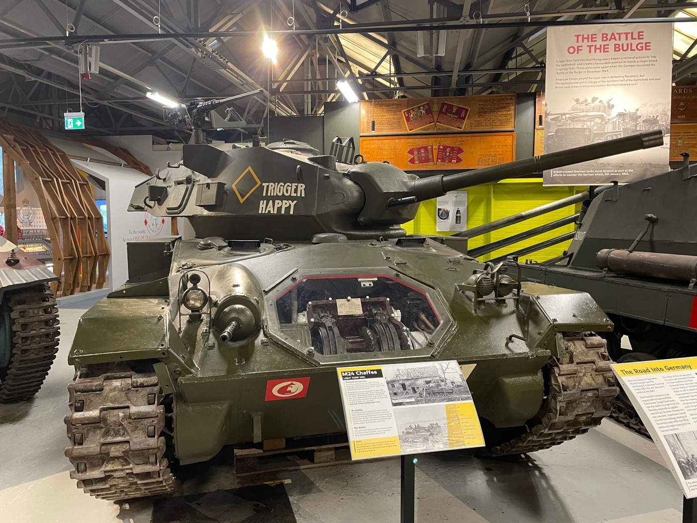 steering differential on M24 Chaffee light tank