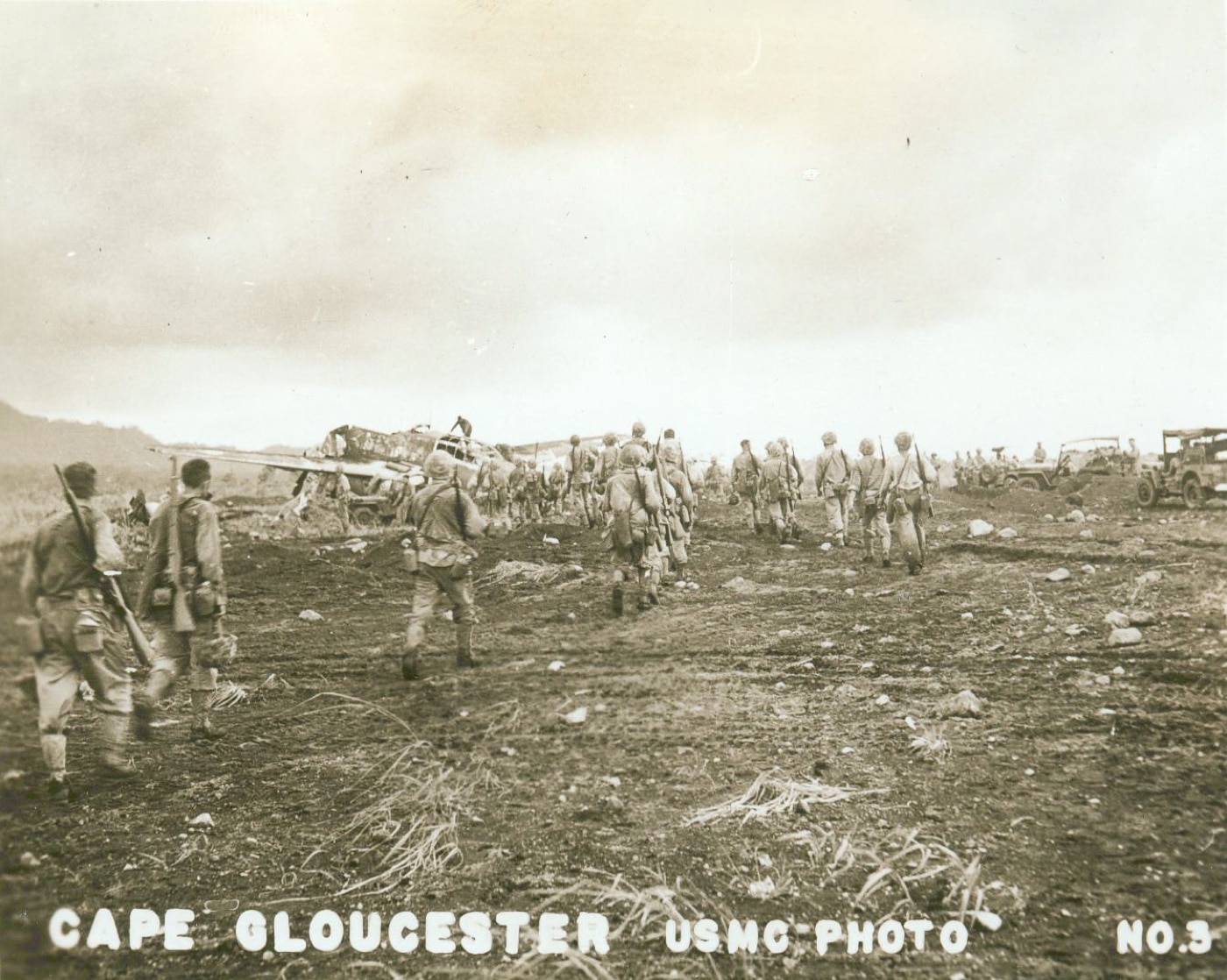 Cape Gloucester airport secured by US Marines