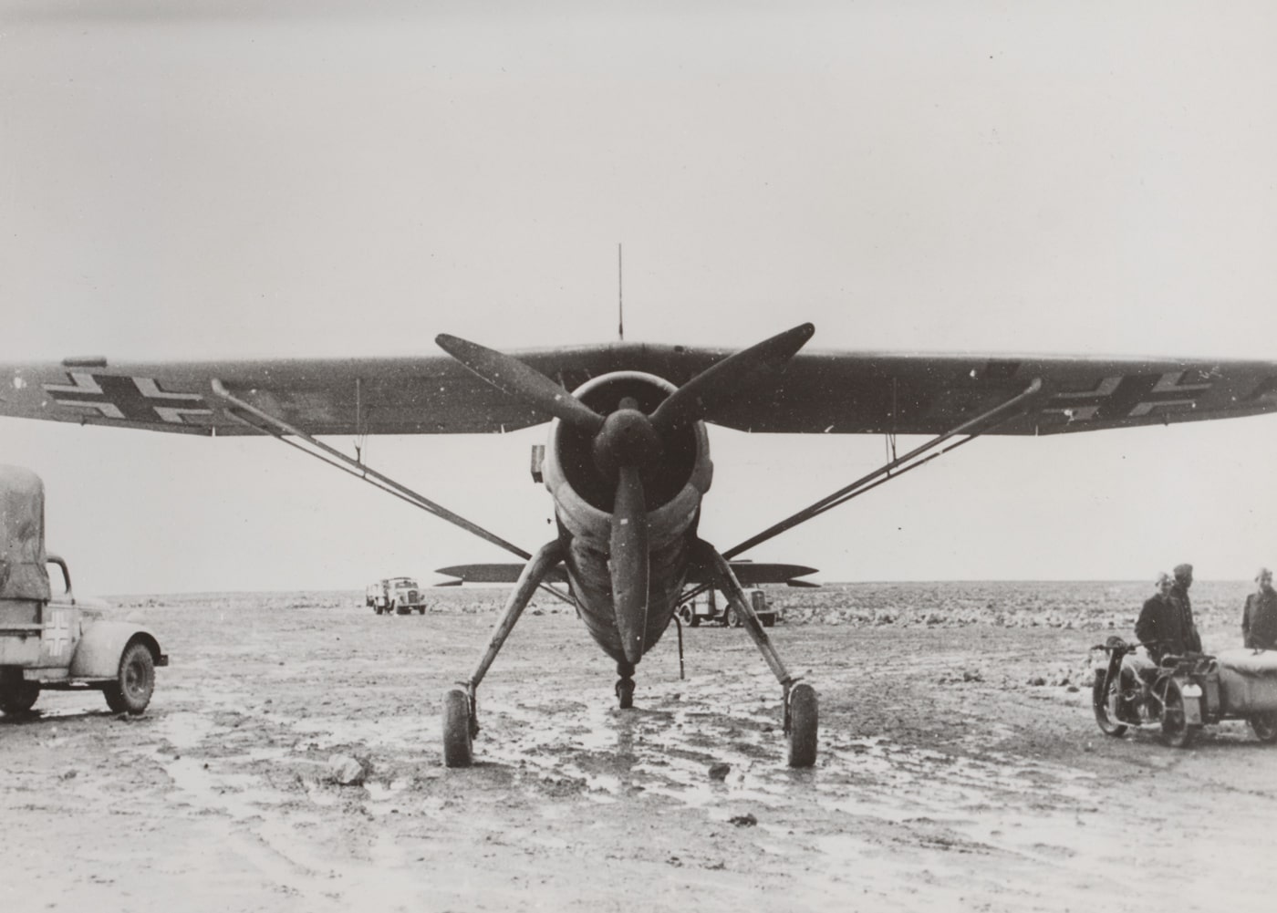 German Henschel Hs 126 reconnaissance aircraft used in Gran Sasso Raid