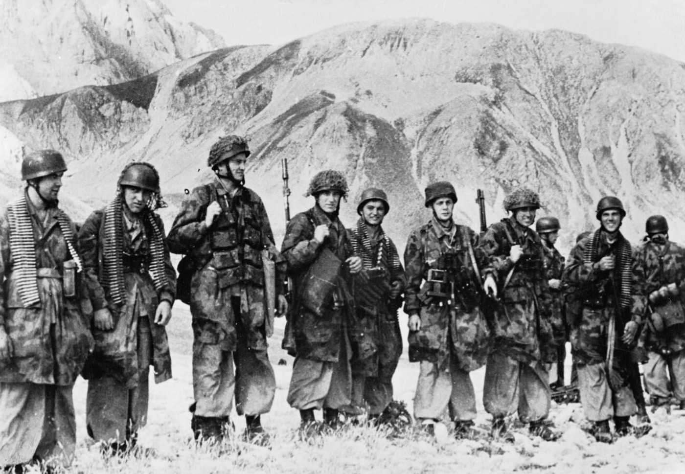 German paratroopers during Gran Sasso raid in Italy