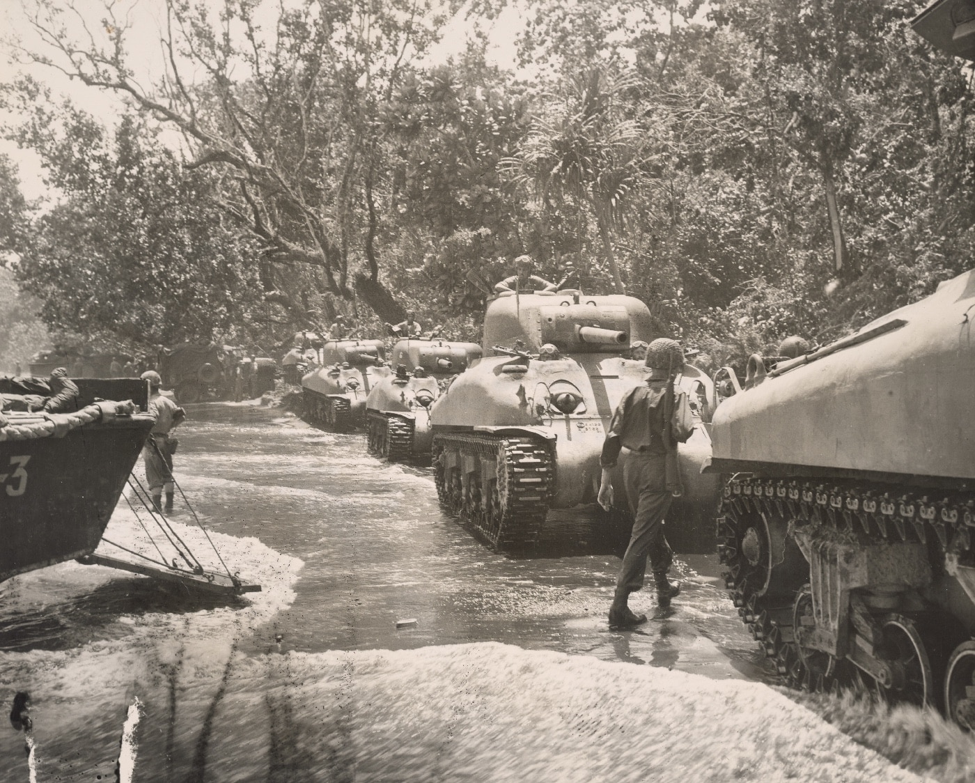 M4 Sherman tanks arrive in force on Cape Gloucester