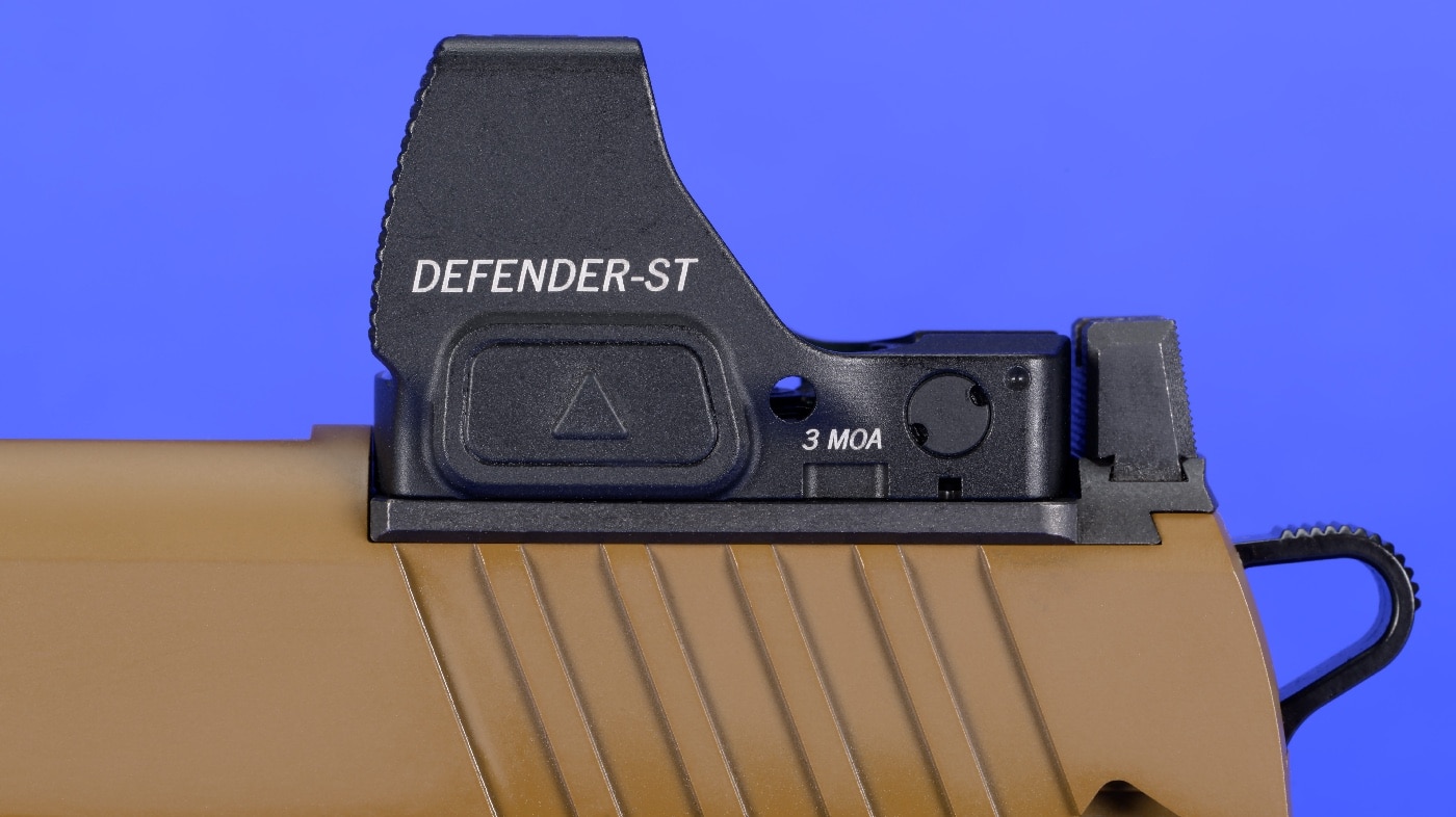 Springfield Armory 1911 DS Prodigy Coyote Brown Comp with Vortex Defender-ST red dot sight