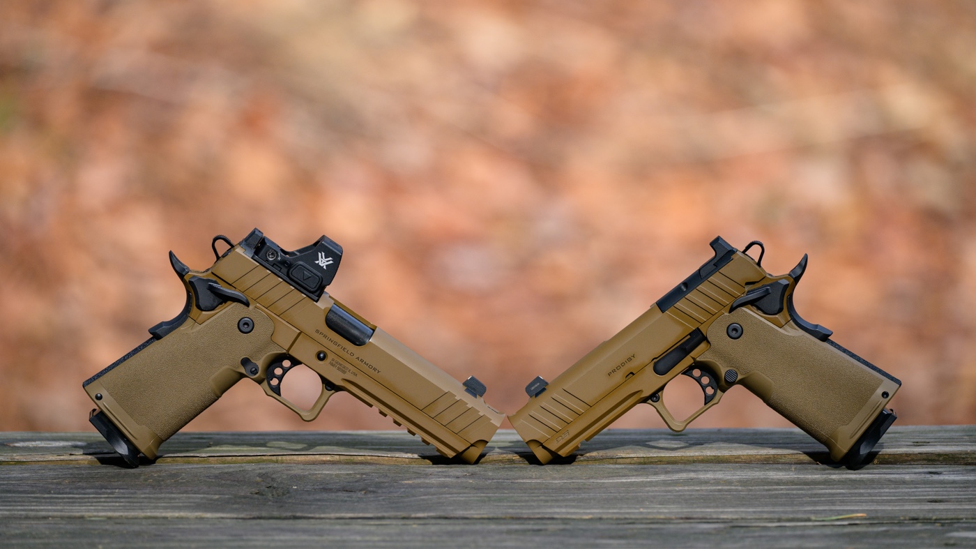 both Prodigy pistols at the range