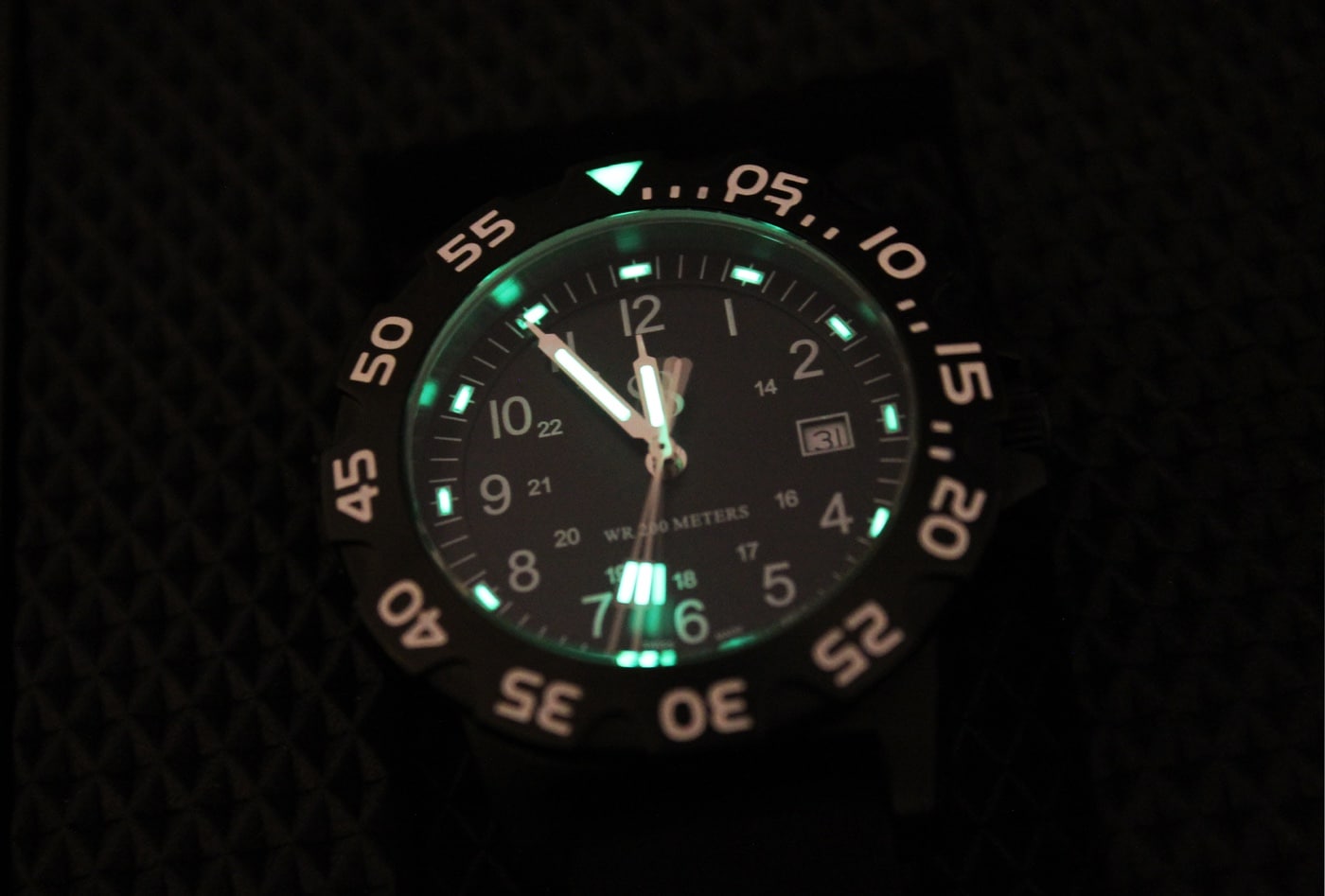 luminous dial on Smith and Bradley watch