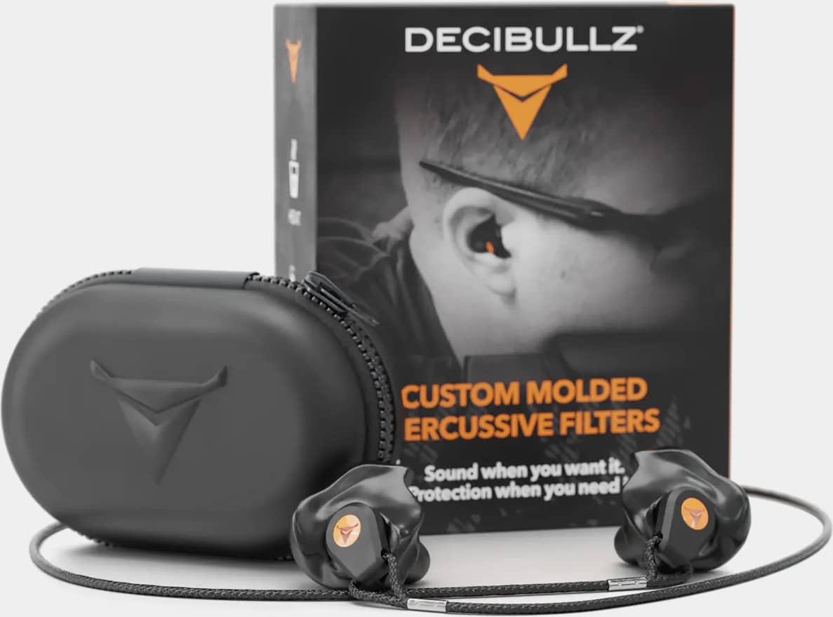 Decibullz Custom Molded Percussive Shooting Filter Earplugs