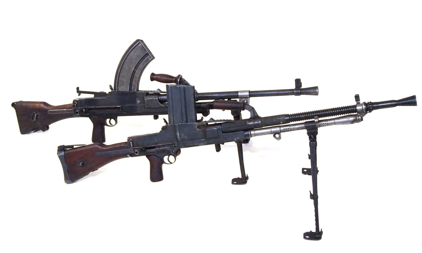 British Bren machine gun and ZB-26 machine gun