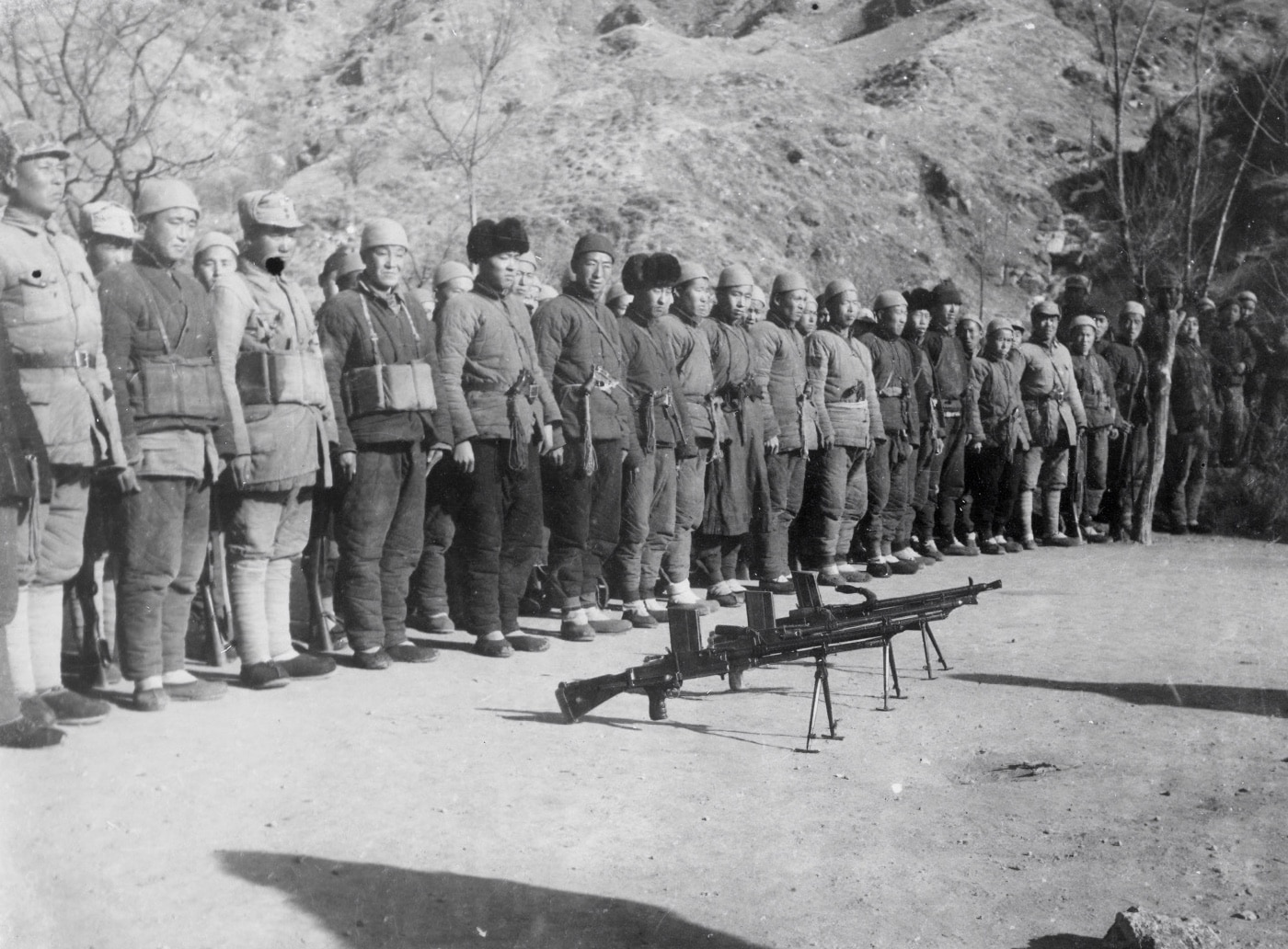 Chinese militia with ZB vz 26 machine guns during World War II