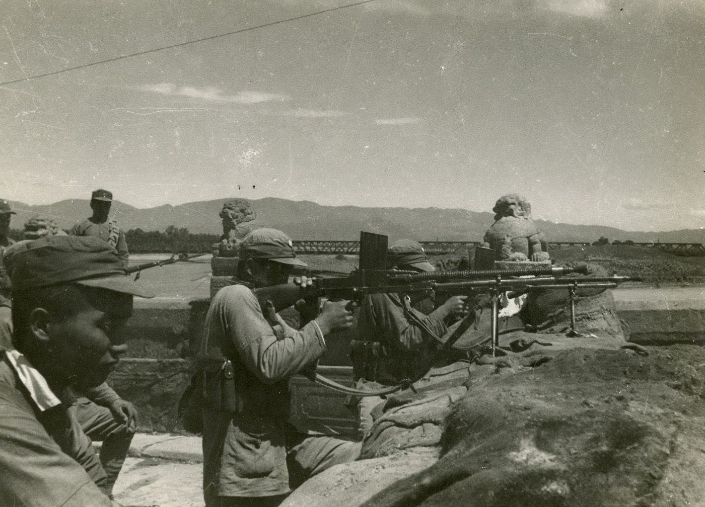 Chinese troops with ZB-26 machine guns on Lugou Bridge Marco Polo Bridge Incident