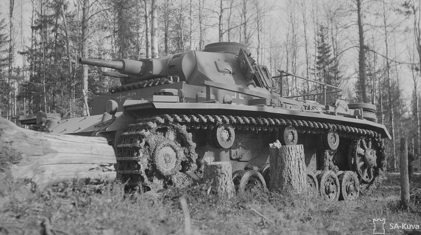 Panzer III tank in action