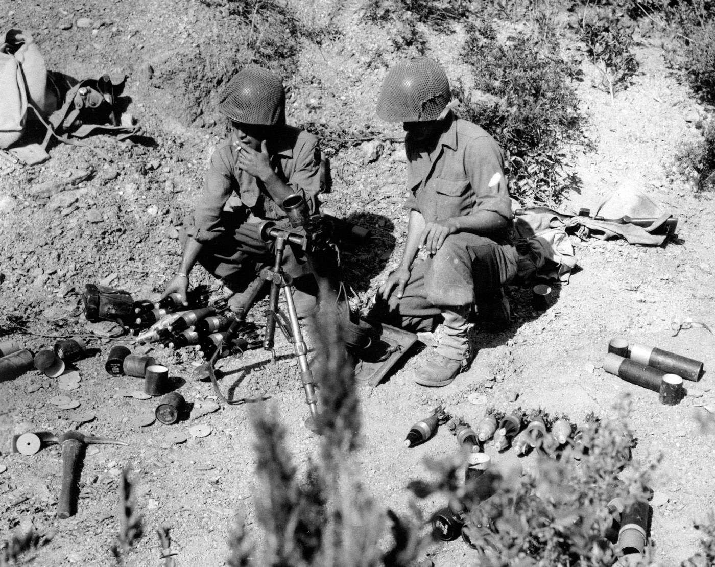 M2 mortar team with US 5th Army in Italy