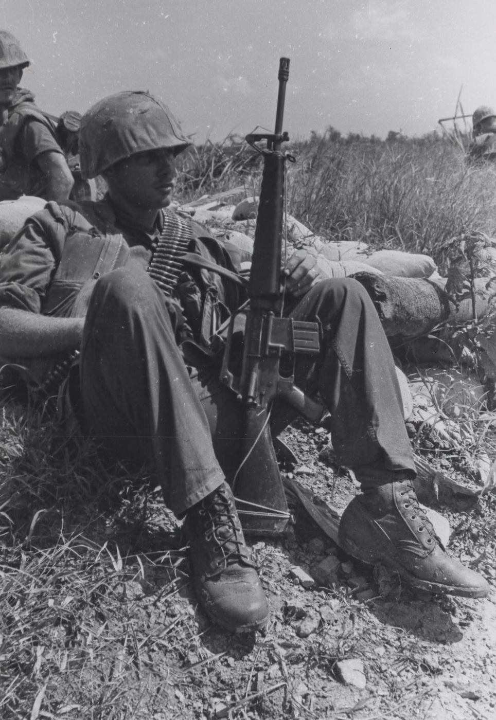 US Marine with M16 rifle in Vietnam War