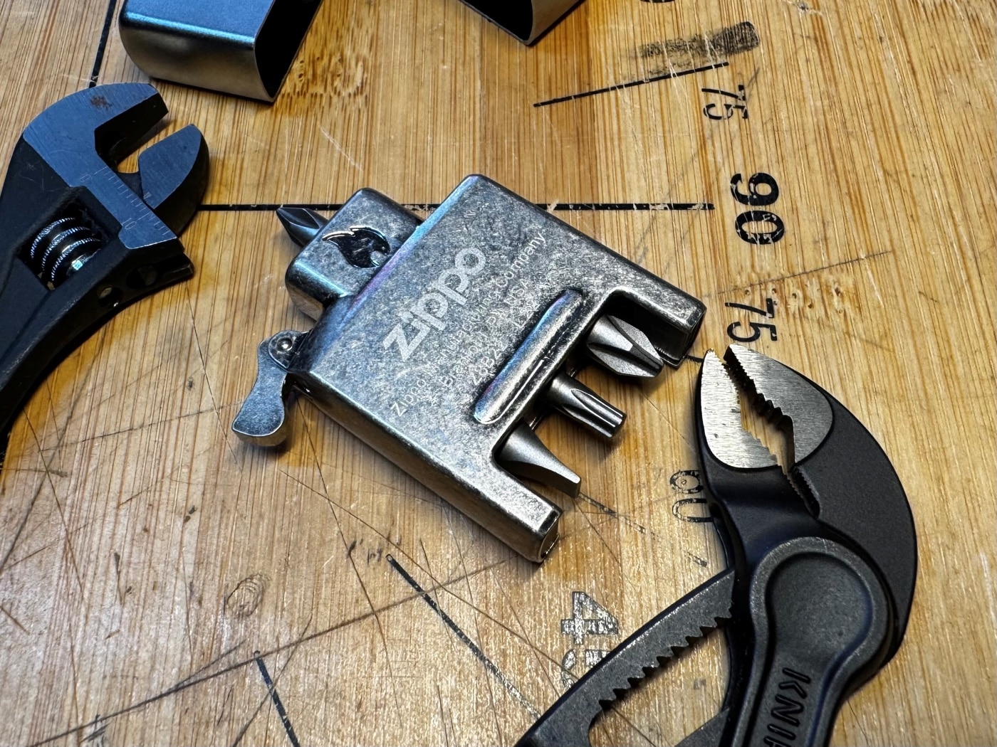 Zippo lighter with driver bits