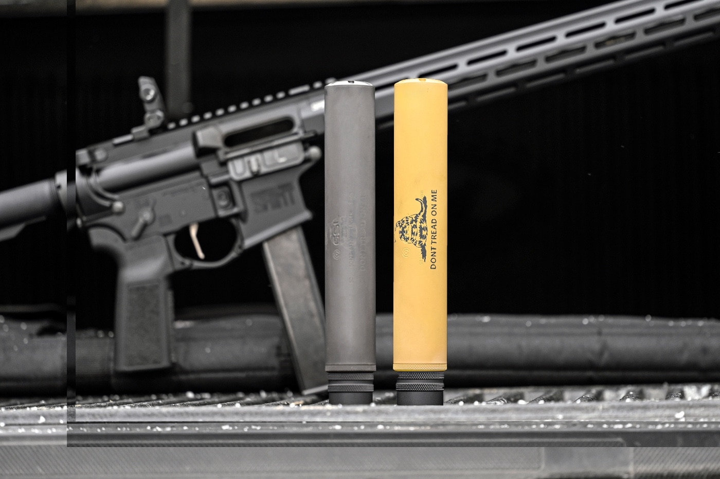 hot and cold Caveman Smoke coatings on suppressors