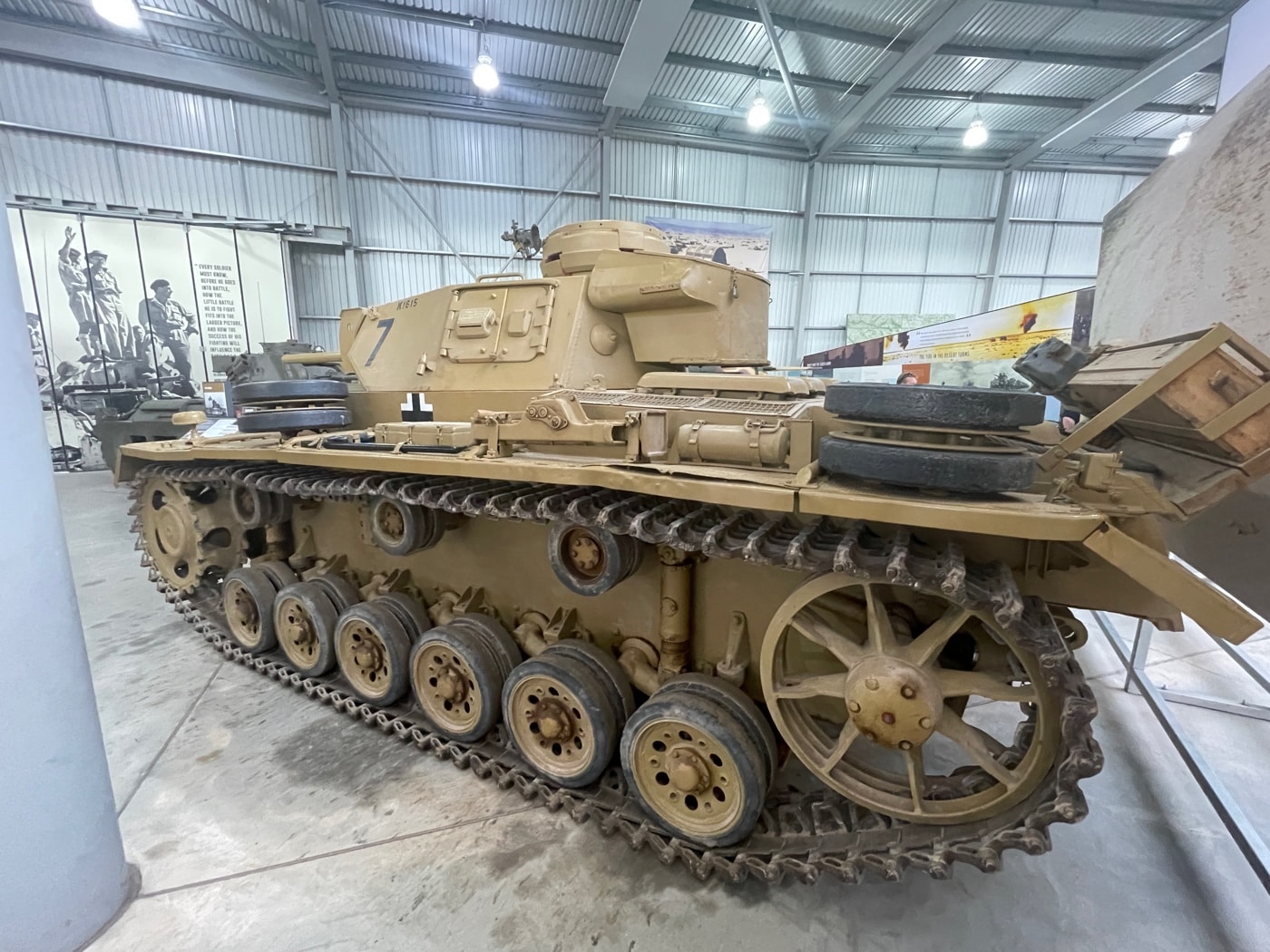 This image highlights the advanced torsion bar suspension of the Panzer III, also known as Panzerkampfwagen III, which provided a notably smooth cross-country ride. The innovative suspension system was a key feature in enhancing the mobility of German armored forces during World War II. By allowing the pz iii to navigate challenging terrains with ease, it contributed significantly to the tactical success of panzer divisions and mechanized troops. This engineering feat, developed by Rheinmetall, is emblematic of the technological advancements that supported blitzkrieg tactics and rapid maneuvers on the battlefield. Detailed visual cues, including robust armor plating and a well-crafted turret, underscore the enduring legacy of this historic armored fighting vehicle.